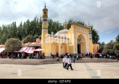 ID-Kah Moschee, Kashgar (Kashi), Kashgar Präfektur Xinjiang Uyghur autonome Region, China Stockfoto