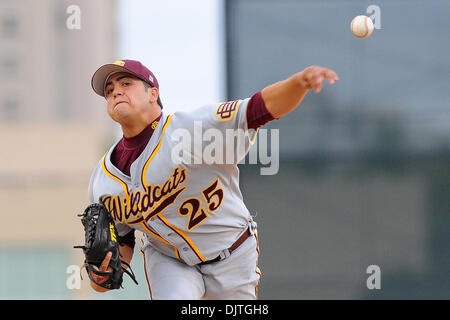 Bethune Cookman Wildcats P Roman Lancara (25). 14. Rang Miami Hurricanes besiegten die Bethune - Cookman Wildcats 5-2 im Alex Rodriguez Park in Coral Gables, Florida. (Kredit-Bild: © Ron Hurst/Southcreek Global/ZUMApress.com) Stockfoto