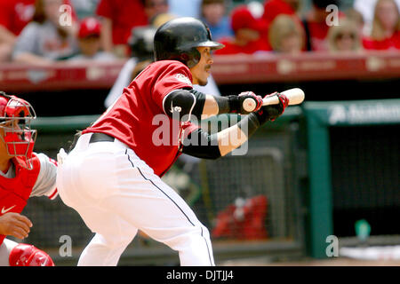 Houston Astros Infielder Kazuo Matsui (3) sieht in dem 5. Inning bunt. Die Phillies schlagen die Astros 2-1, den Astros ihre 6. Verlust in 4 spielen im Minute Maid Park in Houston Texas hand. (Kredit-Bild: © Luis Leyva/Southcreek Global/ZUMApress.com) Stockfoto