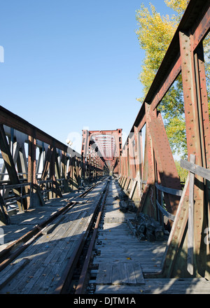 Alte Brücke in Bratislava, Slowakei Stockfoto