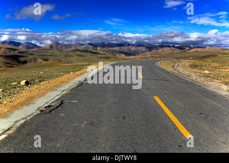 Friendship Highway, Shigatse Präfektur, Tibet, China Stockfoto