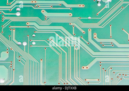 Mikrocontroller Board wo Bauteile eingelötet werden Stockfoto