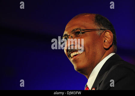 10 April 10 - Republican National Committee Chairman Michael Steele, befasst sich das Publikum auf den dritten und letzten Tag der südlichen Republican Leadership Conference statt im Hilton Riverside in New Orleans, Louisiana (Kredit-Bild: © Stacy Revere/Southcreek Global/ZUMApress.com) Stockfoto
