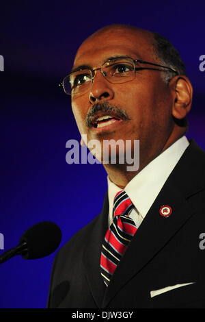 10 April 10 - Republican National Committee Chairman Michael Steele, befasst sich das Publikum auf den dritten und letzten Tag der südlichen Republican Leadership Conference statt im Hilton Riverside in New Orleans, Louisiana (Kredit-Bild: © Stacy Revere/Southcreek Global/ZUMApress.com) Stockfoto