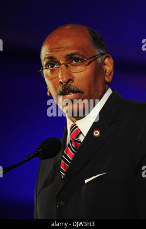 10 April 10 - Republican National Committee Chairman Michael Steele, befasst sich das Publikum auf den dritten und letzten Tag der südlichen Republican Leadership Conference statt im Hilton Riverside in New Orleans, Louisiana (Kredit-Bild: © Stacy Revere/Southcreek Global/ZUMApress.com) Stockfoto