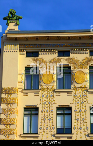 Otto Wagners Jugendstil Apartments, Wien, Österreich, Mitteleuropa Stockfoto