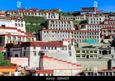 Das Kloster Ganden, Wangbur Berg, Lhasa, Tibet, China Stockfoto