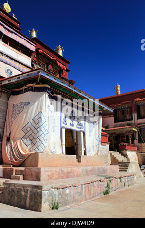 Das Kloster Ganden, Wangbur Berg, Lhasa, Tibet, China Stockfoto