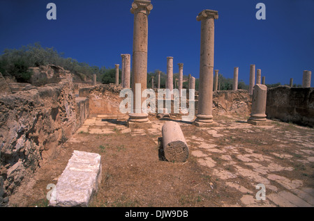 Hadrianischen Thermen in den römischen Ruinen von Leptis Magna, Libyen Stockfoto