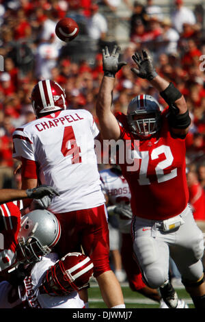 9. Oktober 2010 - Columbus, Ohio, Vereinigte Staaten von Amerika - das Spiel zwischen Indiana und Ohio State University in Ohio Stadium, Columbus, Ohio. (Kredit-Bild: © Scott Stuart/Southcreek Global/ZUMApress.com) Stockfoto