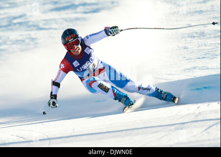 Beaver Creek, Colo, USA. 30. November 2013. 30.11.2013 Beaver Creek, Colorado USA. Dominigue Gisin der Schweiz während des Damen-FIS Ski World Cup SuperG-Rennens auf dem neuen Raptor-Kurs in Beaver Creek, Colorado. Bildnachweis: Ralph Lauer/ZUMAPRESS.com/Alamy Live-Nachrichten Stockfoto