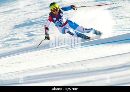 Beaver Creek, Colo, USA. 30. November 2013. 30.11.2013 Beaver Creek, Colorado USA. Fabienne Suter der Schweiz während des Damen-FIS Ski World Cup SuperG-Rennens auf dem neuen Raptor-Kurs in Beaver Creek, Colorado. Bildnachweis: Ralph Lauer/ZUMAPRESS.com/Alamy Live-Nachrichten Stockfoto