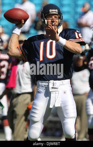 10. Oktober 2010; Chicago Bears quarterback Todd Collins (10) bei Bank of America Stadium in Charlotte, North Carolina. Chicago schlägt die Panthers 23-6..Jim Dedmon/CSM(Credit Image: © Jim Dedmon/Cal Sport Media/ZUMApress.com) Stockfoto