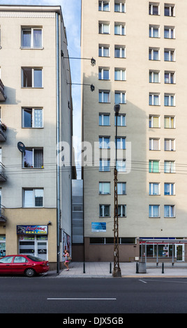 Warschau - Keret-Haus: "Das schmalste Gebäude in der Welt" (90 cm) Stockfoto