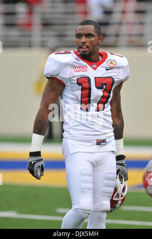 23. Oktober 2010 - San Jose, Kalifornien, USA - Fresno State Bulldogs Wide Receiver JAMEL HAMLER (#17) vor Samstag-im Spartan Stadium Spiel.  Fresno State besiegt San Jose State 33-18. (Kredit-Bild: © Scott Beley/Southcreek Global/ZUMApress.com) Stockfoto