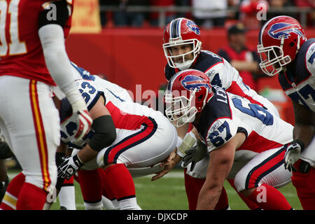 31. Oktober 2010 quarterback - Kansas City, Missouri, Vereinigte Staaten von Amerika - Buffalo Bills Ryan Fitzpatrick (14) vor dem Snap. Die Kansas CIty Chiefs führen die Buffalo Bills 7: 0 zur Halbzeit im Spiel im Arrowhead Stadium. (Kredit-Bild: © Jakob Paulsen/Southcreek Global/ZUMApress.com) Stockfoto