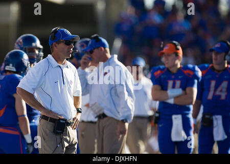 6. November 2010 besiegte - Boise, Idaho, Vereinigte Staaten von Amerika - Boise State während der zweiten Hälfte Aktion als #2 Boise State Hawaii 42-7 im Bronco-Stadion. (Kredit-Bild: © Stanley Brewster/Southcreek Global/ZUMApress.com) Stockfoto