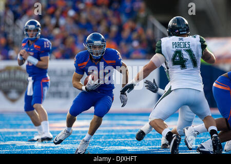 6. November 2010 - Boise, Idaho, Vereinigte Staaten von Amerika - Boise State Runningback Drew Wright (39) bekommt Zeit während der zweiten Hälfte Aktion spielen, wie #2 Boise State Hawaii 42-7 im Bronco Stadion besiegt. (Kredit-Bild: © Stanley Brewster/Southcreek Global/ZUMApress.com) Stockfoto
