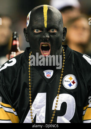 8. November 2010 - Cincinnati, Ohio, Vereinigte Staaten von Amerika - Steeler Fan während der Aktion mit den Cincinnati Bengals von Paul Brown Stadium. Die Steelers ging auf um 27 bis 21 zu gewinnen. (Kredit-Bild: © Wayne Litmer/Southcreek Global/ZUMApress.com) Stockfoto