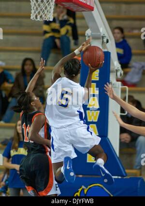 1. Dezember 2010 - Newark, Delaware, Vereinigte Staaten von Amerika - Delaware Junior Guard (#5) Vanessa Kabongo während der Spielaktion gegen Princeton. Princeton besiegt die Lady Blue Hens 68-50 bei der Bob Carpenter Center In Newark... Die Dame Hühner sind 5-1 und Marine nächste Gesicht. (Kredit-Bild: © Saquan Stimpson/Southcreek Global/ZUMAPRESS.com) Stockfoto