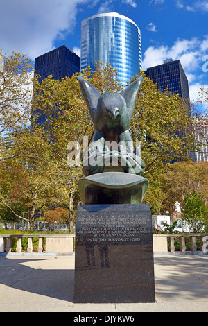 East Coast Adler-Denkmal in Battery Park, New York. Amerika Stockfoto