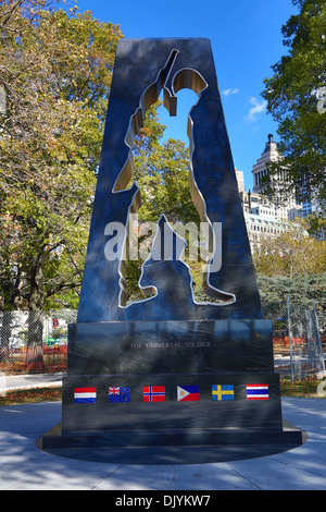 Korean War Memorial Soldat Statue Gliederung im Battery Park, New York. Amerika Stockfoto