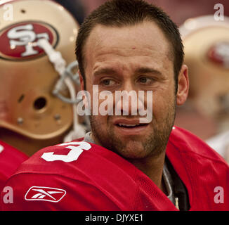 12. Dezember 2010 - San Francisco, CA, USA - San Francisco 49ers Vs Seattle Seahawks im Candlestick Park Sonntag, 12. Dezember 2010.  San Francisco 49ers platzieren Kicker Jeff Reed (3)... 49ers schlagen Seahawks 40 bis 21. (Kredit-Bild: © Al Golub/ZUMAPRESS.com) Stockfoto