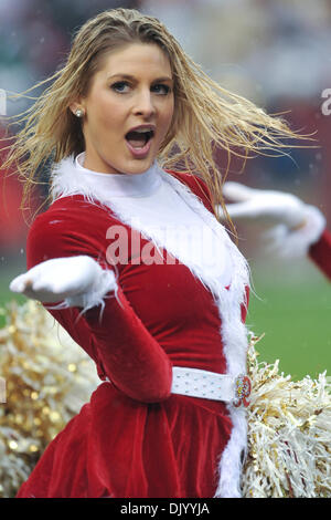 12. Dezember 2010 - Landover, Maryland, Vereinigte Staaten von Amerika - Washington Redskins Cheerleader bei FedEx Field, NFL Spielaktion, Endstand; Buccaneers 17 Redskins 16 (Kredit-Bild: © Roland Pintilie/Southcreek Global/ZUMAPRESS.com) Stockfoto