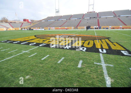18. Dezember 2010 - Albuquerque, New Mexico, Vereinigte Staaten von Amerika - The New Mexico Bowl-Logo auf dem Feld vor der BYU und UTEP antreten in der 2010 New Mexico Bowl im Universitätsstadion. (Kredit-Bild: © Andrew Fielding/Southcreek Global/ZUMAPRESS.com) Stockfoto
