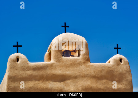 Die Kirche San Juan De Los Lagos. Talpa, New Mexico Stockfoto