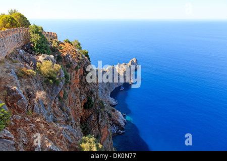 Turkei. Ruinen der osmanischen Festung in Alanya Stockfoto