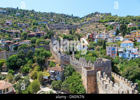 Turkei. Ruinen der osmanischen Festung in Alanya Stockfoto