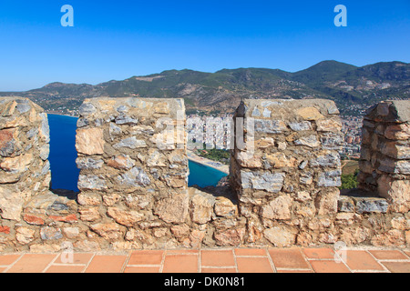 Turkei. Ruinen der osmanischen Festung in Alanya Stockfoto