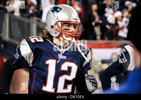 19. Dezember 2010 - Foxborough, Massachusetts, Vereinigte Staaten von Amerika - Tom Brady, New England Patriots Quarterback (Kredit-Bild: © Geoff Bolte/Southcreek Global/ZUMAPRESS.com) Stockfoto