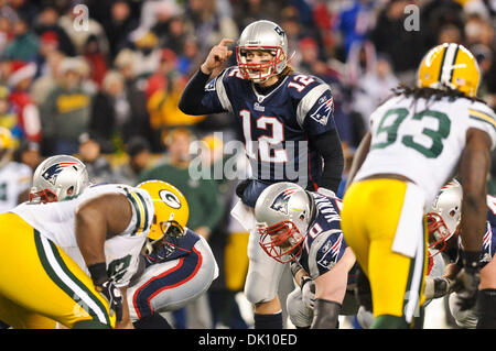 19. Dezember 2010 - Foxborough, Massachusetts, Vereinigte Staaten von Amerika - Tom Brady, New England Patriots Quarterback (Kredit-Bild: © Geoff Bolte/Southcreek Global/ZUMAPRESS.com) Stockfoto