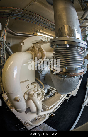 Ein Container Kraftwerk ermöglicht das Biogas durch Vergärung von Müllkippe erholt. Bio-Gas-Motor und KWK. Stockfoto