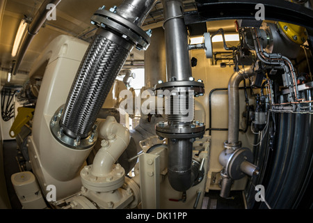 Ein Container Kraftwerk ermöglicht das Biogas durch Vergärung von Müllkippe erholt. Bio-Gas-Motor und KWK. Stockfoto