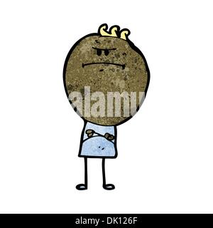 Retro-Cartoon mit Textur. Isolated on White. Stock Vektor