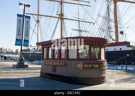 Der Pilot House am Pier 16, New York Central Railroad Zahl einunddreißig (Nr. 31) Stockfoto