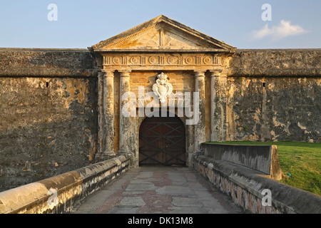 Eingangstor, San Felipe del Morro Castle (1540 s-1786), San Juan National Historic Site, Old San Juan, Puerto Rico Stockfoto