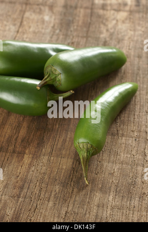 Grüne Jalapeno Chilis beliebte Zutaten in mexikanischen und lateinamerikanischen Küche Stockfoto