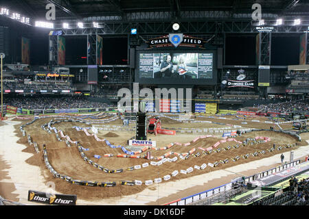 15. Januar 2011 - Phoeniz, Arizona, USA - Runde 2 der Monster Energy Supercross (Kredit-Bild: © Dean Henthorn/Southcreek Global/ZUMAPRESS.com) Stockfoto