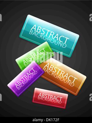 Bunte Design-Elemente - Platten. Glossy glänzend Design mit Beispieltext Stock Vektor