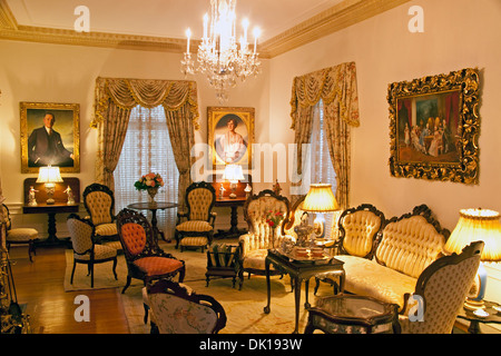 Haus innen Wohnzimmer Bellingrath Gardens und Heimat-Museum in der Nähe von Mobile, Alabama. Stockfoto