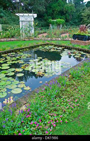 Terrasse des Haupthauses im Bellingrath Gardens und Heimat-Museum in der Nähe von Mobile, Alabama. Stockfoto