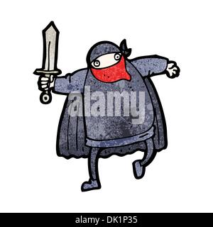 Retro-Cartoon mit Textur. Isolated on White. Stock Vektor