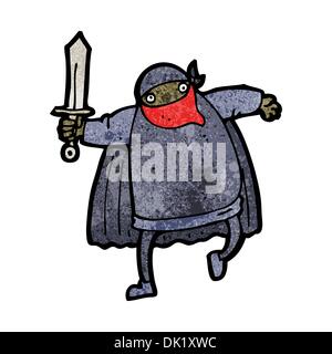 Retro-Cartoon mit Textur. Isolated on White. Stock Vektor