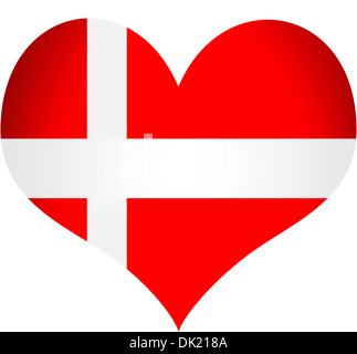Dänemark Flagge Stockfoto