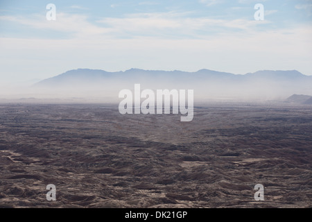 Blick von der Vista del Malpais, Anza Borrego Desert State Park, San Diego County, Kalifornien, USA. Stockfoto