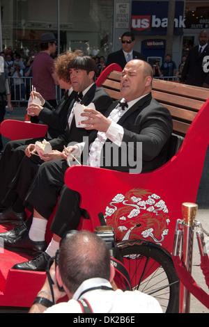 Sean Hays Will Sasso und Chris Diamantopoulos World Premeire von "The Three Stooges" abgehaltenen Graumans Chinese Theater in Stockfoto